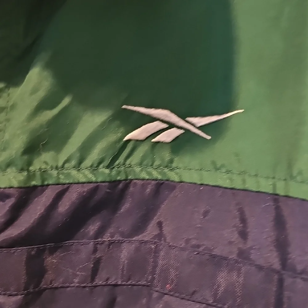 90s Reebok Windbreaker Jacket  Men Large Green Blue White Outerwear Activewear